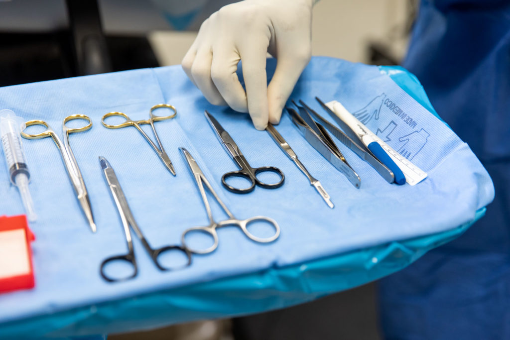 Close Up Of Plastic Surgery Procedure Tools